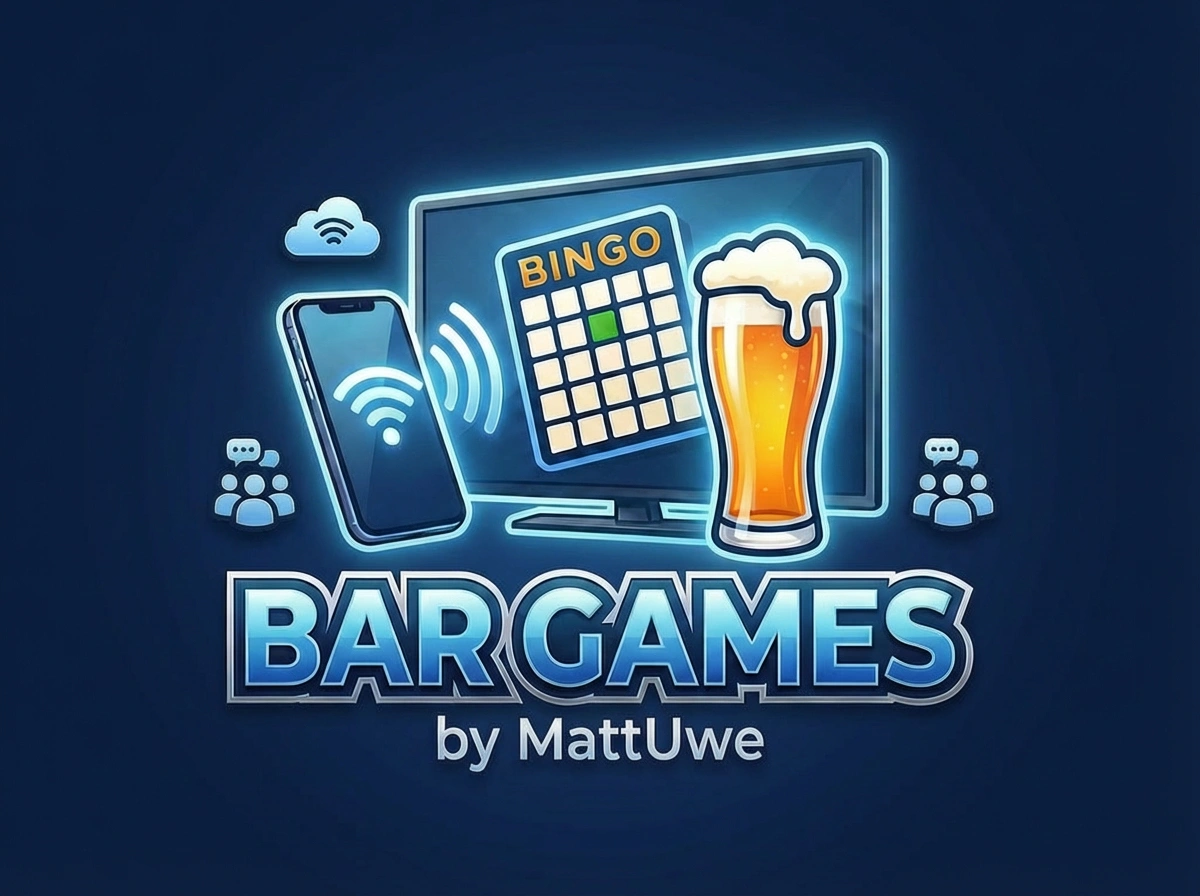 BarGames by MattUwe — TV, phone, bingo card, and beer